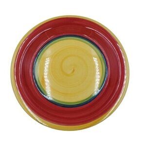 Royal Norfolk Mambo Swirl 10.5 Inch Dinner Plate Yellow Center